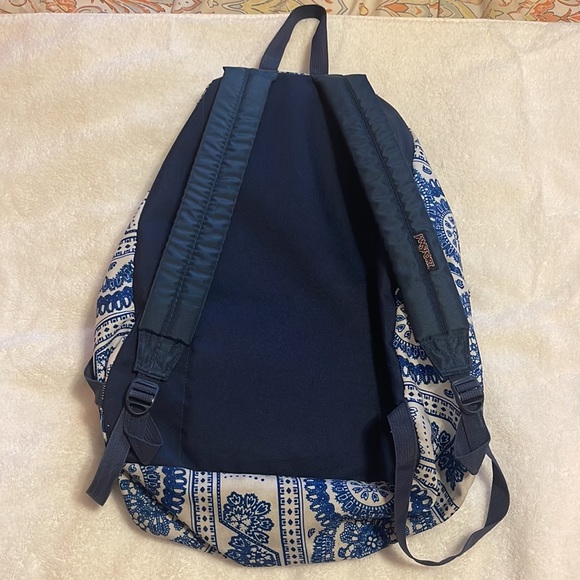 Jansport backpack Navy blue pattern - Picture 2 of 5